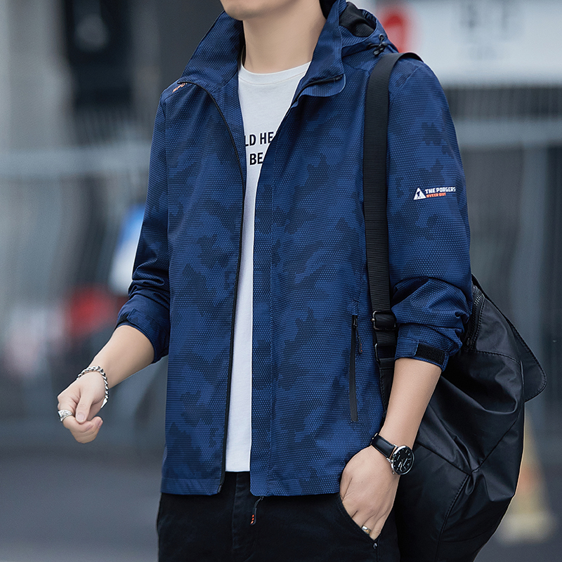 Lighing Delivery Loose Hooded 2024 New Windproof Waterproof Stormtrooper Men's Spring and Autumn Top Jacket F717#45