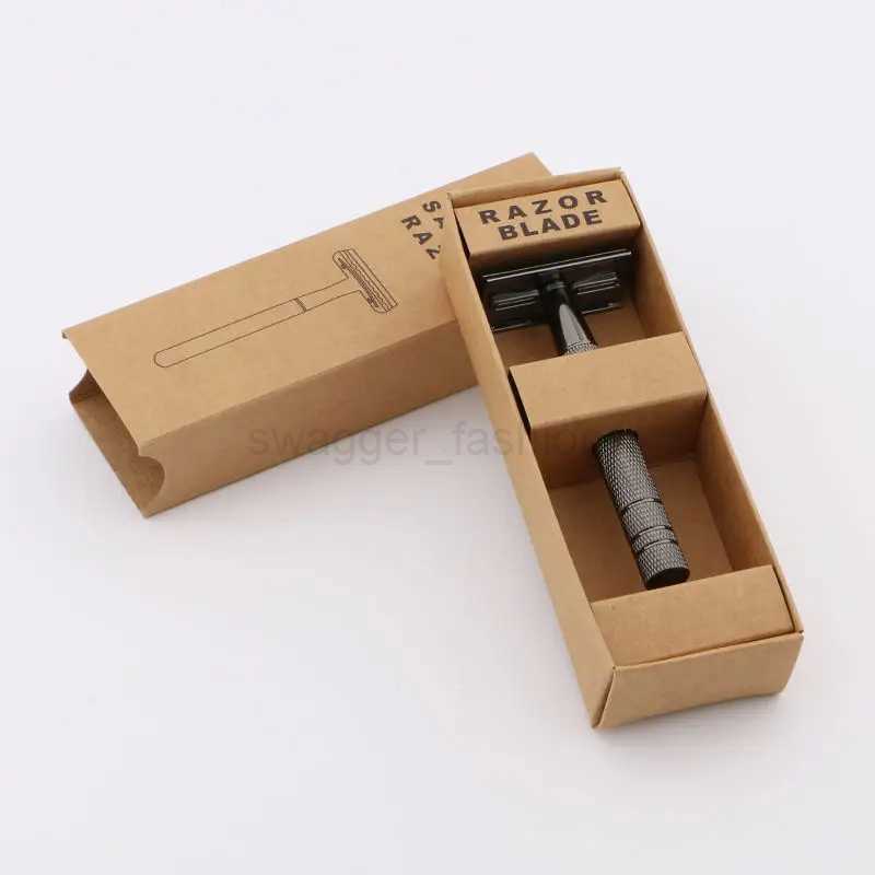 Classic Manual Shaver Aluminum Double Edge Safety Razor for Mens Shaving and Womens Hair Removal Tool With Shaving BladesB240709