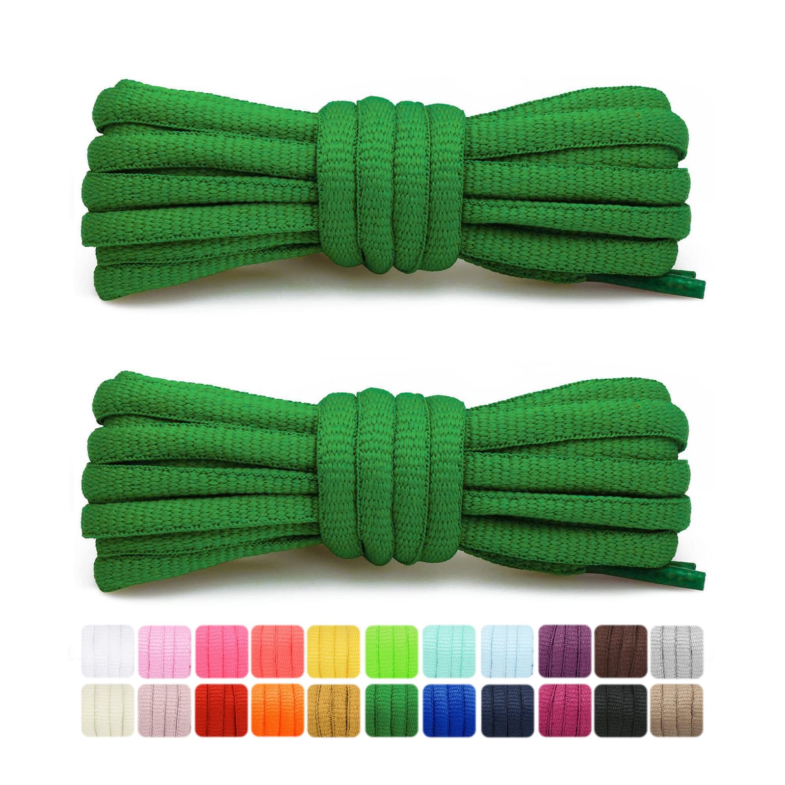 Flat Sneaker Laces 1 Pair PackMultiple Sizes and Colors, Suitable for All Sneaker Types