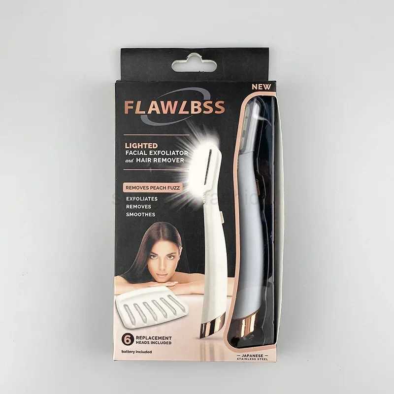 New Models Female Facial Eyebrow Hair Remover LED Luminescence Hair Scraper Shaver Compact Portable Exfoliates Clean ToolB240709