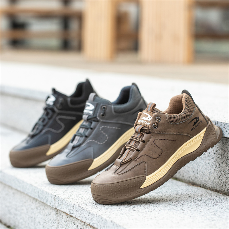 Insulation 6Kv Male Composite Toe Work Sneakers Indestructible Anti-Smash Anti-Puncture Leather Safety Shoes