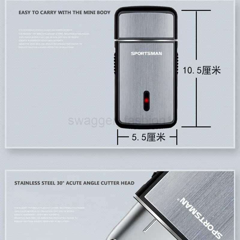 Mini Electric Shaver for Men Portable Multifunctional Electric Razor Beard Knife USB Charging Mens Shavers Face Body RazorB240709