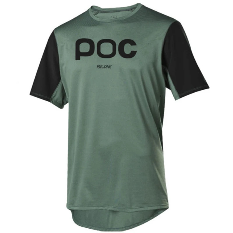 RAUDAX POC Mens Motorcycle Mountain Bike Jersey MTB Off-road Bike Motorcycle Quick-drying Short-sleeved Shirt Endurance Jersey 240711