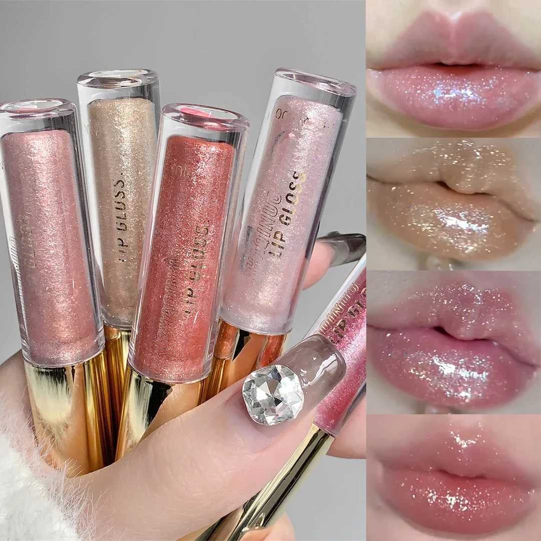 Pearl and diamond glitter lipstick lasting moisturizing gloss lipstick makeup mirror water gloss liquid lipstick W241101