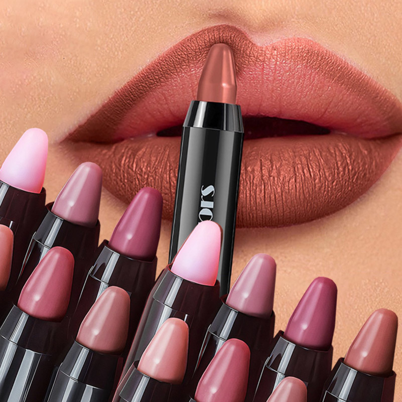 Matte Brown Lip Liner Pencil Lip Outline Contouring Lasting Waterproof Lipstick Crayon Pigments Moisturizing Lip Balm Cosmetics 240713