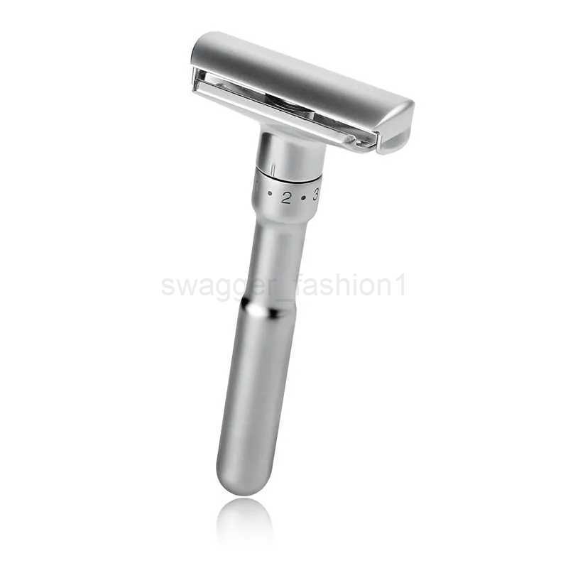 New Adjustable Safety Razor Mens Folding Shaving Double Edge Classic Safety With 5 PCS Titanium Coated Blades Shaver Razor BladeB240709
