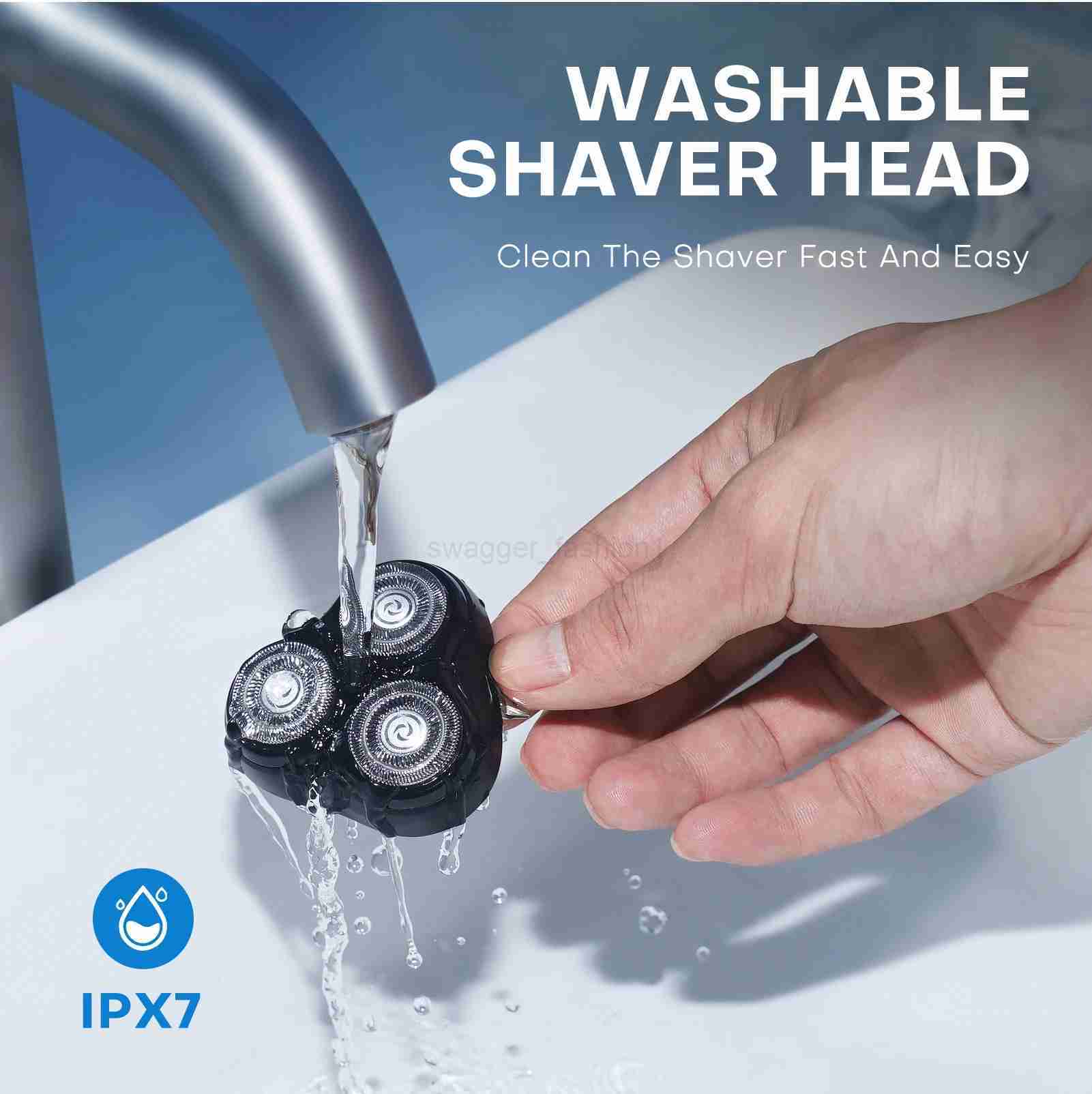 PFAY PA168 Electric Shaver for Men 3D Floating Rotary Mens Razor Beard Shaving Machine Type-C USB Rechargeable Beard TimmerB240709