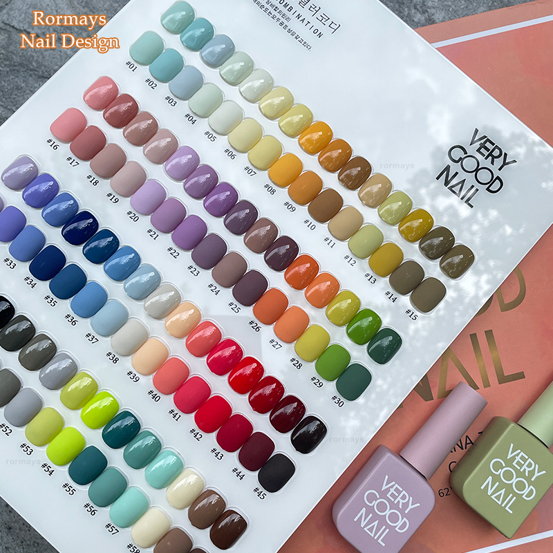 Rormays Popular gel Polishing 60PCS Mixed gel Varnish UV LED Soaking Durable Bright Color Nail Salon Design Learning Kit Wholesale Factory