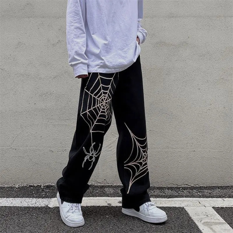 Men Streetwear Y2k Pants Anime Sweatpants Male Wide Leg Oversize Pants Men casual sport Straight Trousers 240717