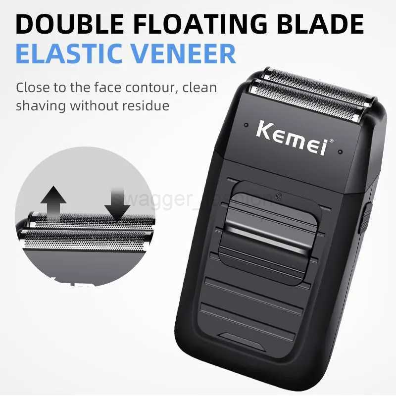 KEMEI-1102 Compact Rechargeable Lithium Ion Shaver KitFoil Professional Electric Shaver for MenB240709