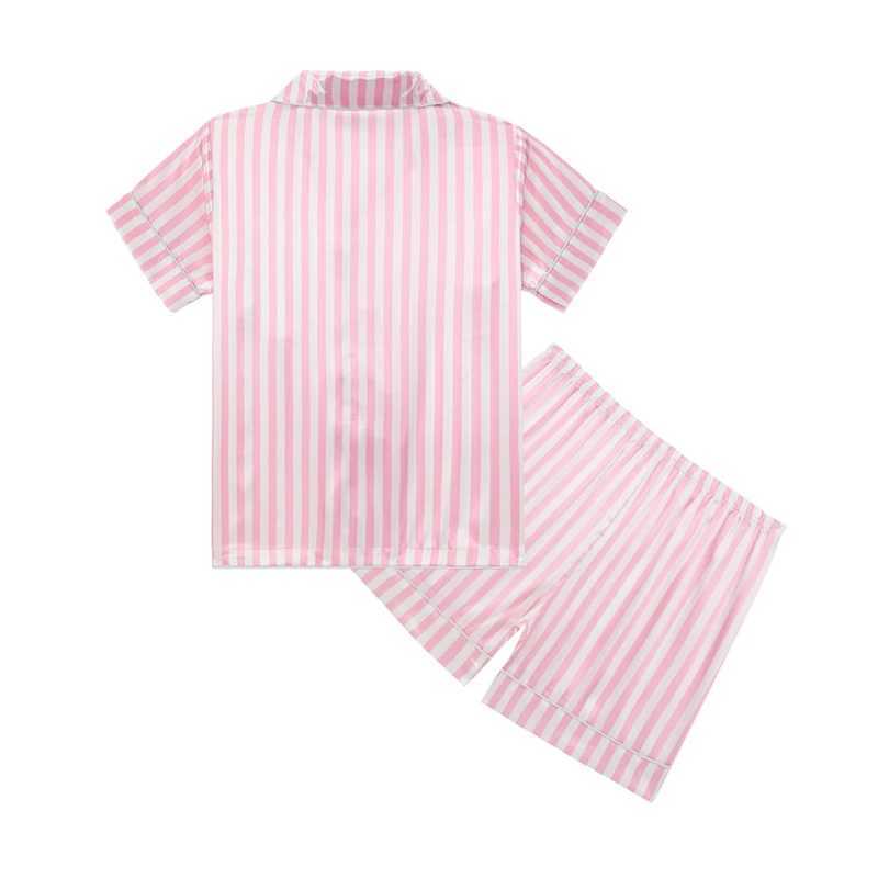 Summer girls silk chiffon pajamas and shorts set childrens starry moon printed pajamas and pajamas set childrens tops and pants family clothing 5-14 Y