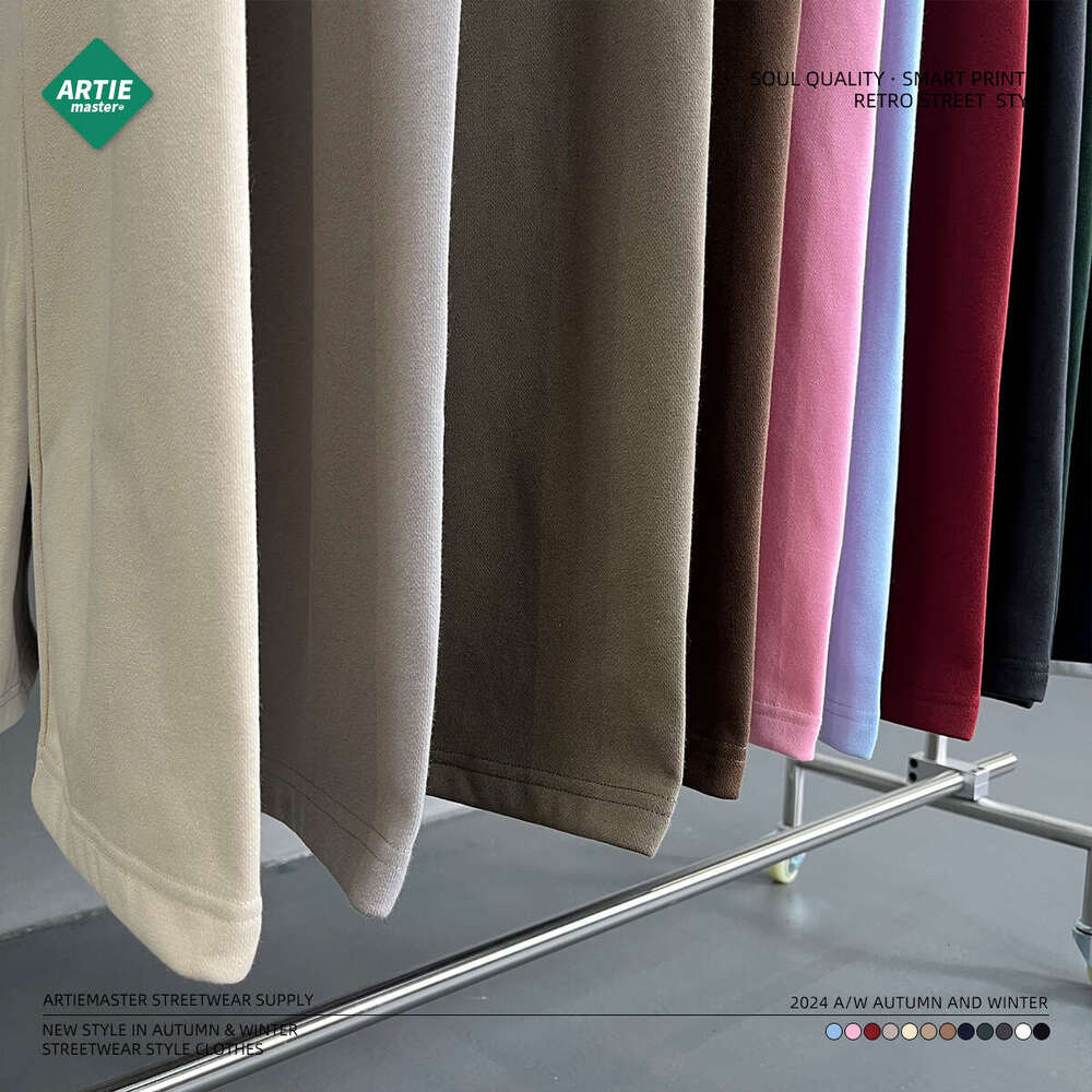 2024 Autumn Winter New Product 430g Straight Tube Looped Solid Color Loose Sports Trend Brand Men's and Women's Casual Pants Straight Tube G