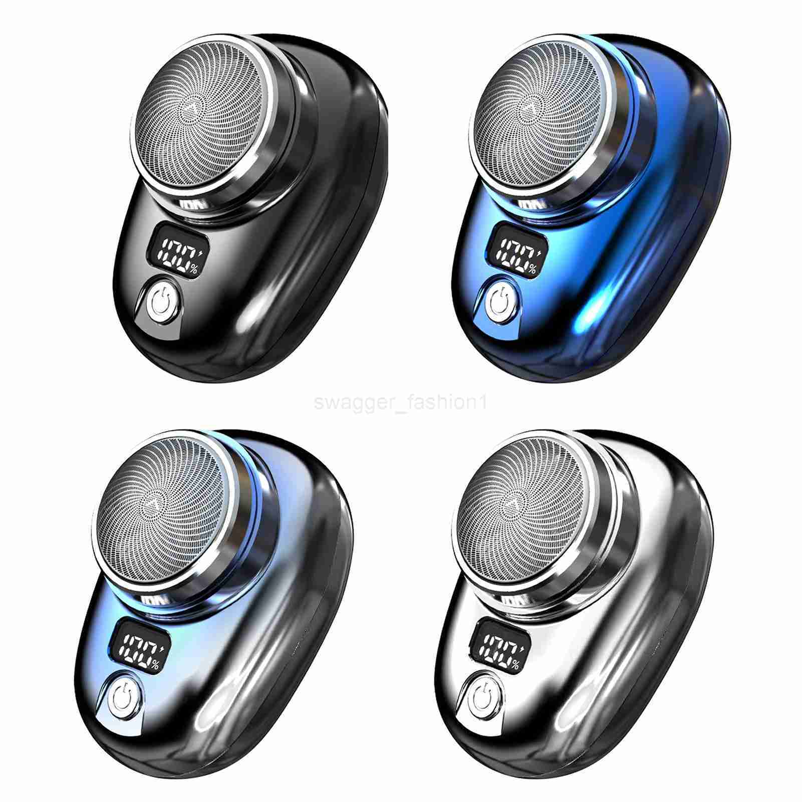 Travel Electric Shaver Pocket Electric Razor For Portable Men Mini Beard Shaver LCD Power Display Rechargeable Travel Home RazorB240709