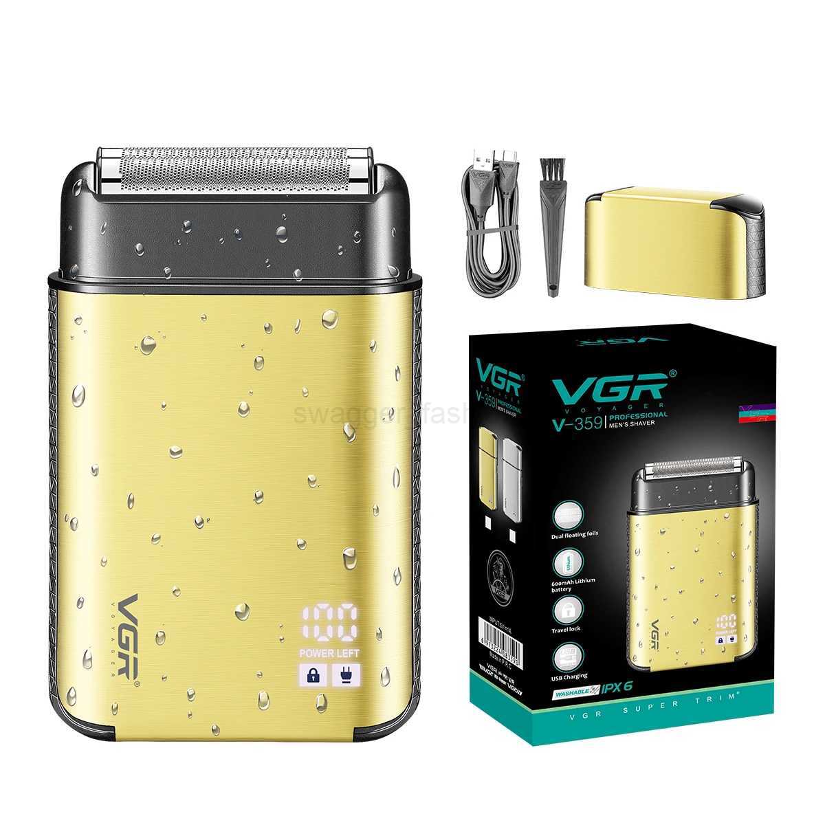 VGR Electric Shaver Dual Floating Foils IPX6 Waterproof Professional Electric Rechargeable Shaver for Men Beard Trimmer V-359B240709