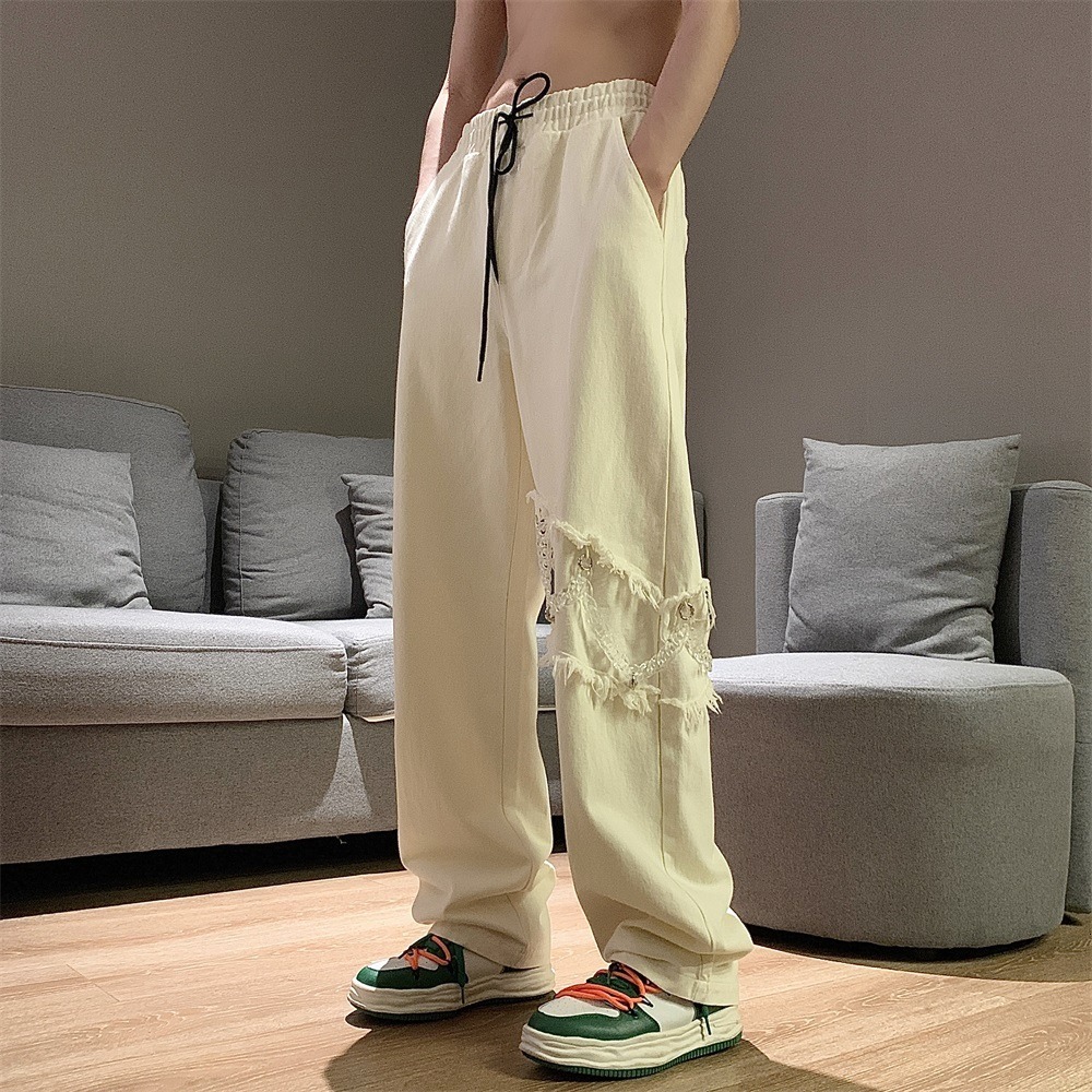 American hip-hop men's autumn oldschool straight loose wide leg ins high street trendy casual pants