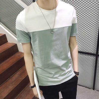 Men's Round Neck Short-sleeved Youth Teens Boy's T-shirt 4 Colors