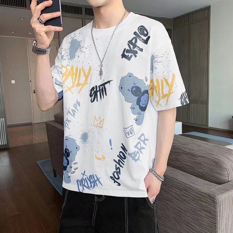 Short-sleeved Summer Half-sleeved Trend Loose T-shirt Men's Clothing