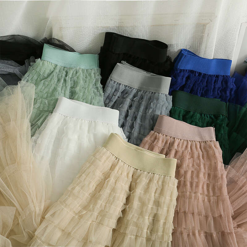 Elegant French Princess Dress with A Thousand Layers of Ruffled Edge Mesh Elegant and Grand Fairy Skirt, Cake Skirt Novelty Loose Pregnant Womens Dres