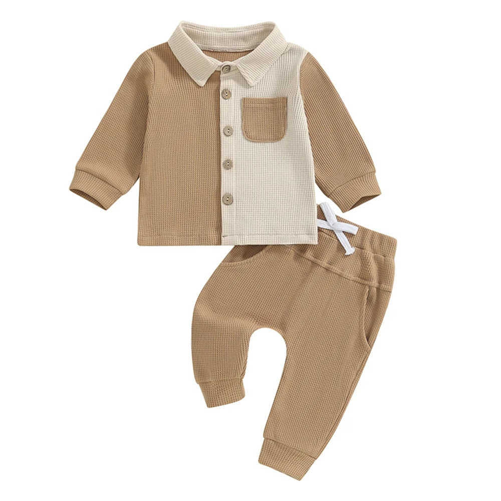 Clothing Sets 0-4Y Toddler Infant Newborn Baby Boy Clothes Set Classic Long Sleeve Contrast Color Shirt + Pants Casual Outfits Clothing H7ZQ
