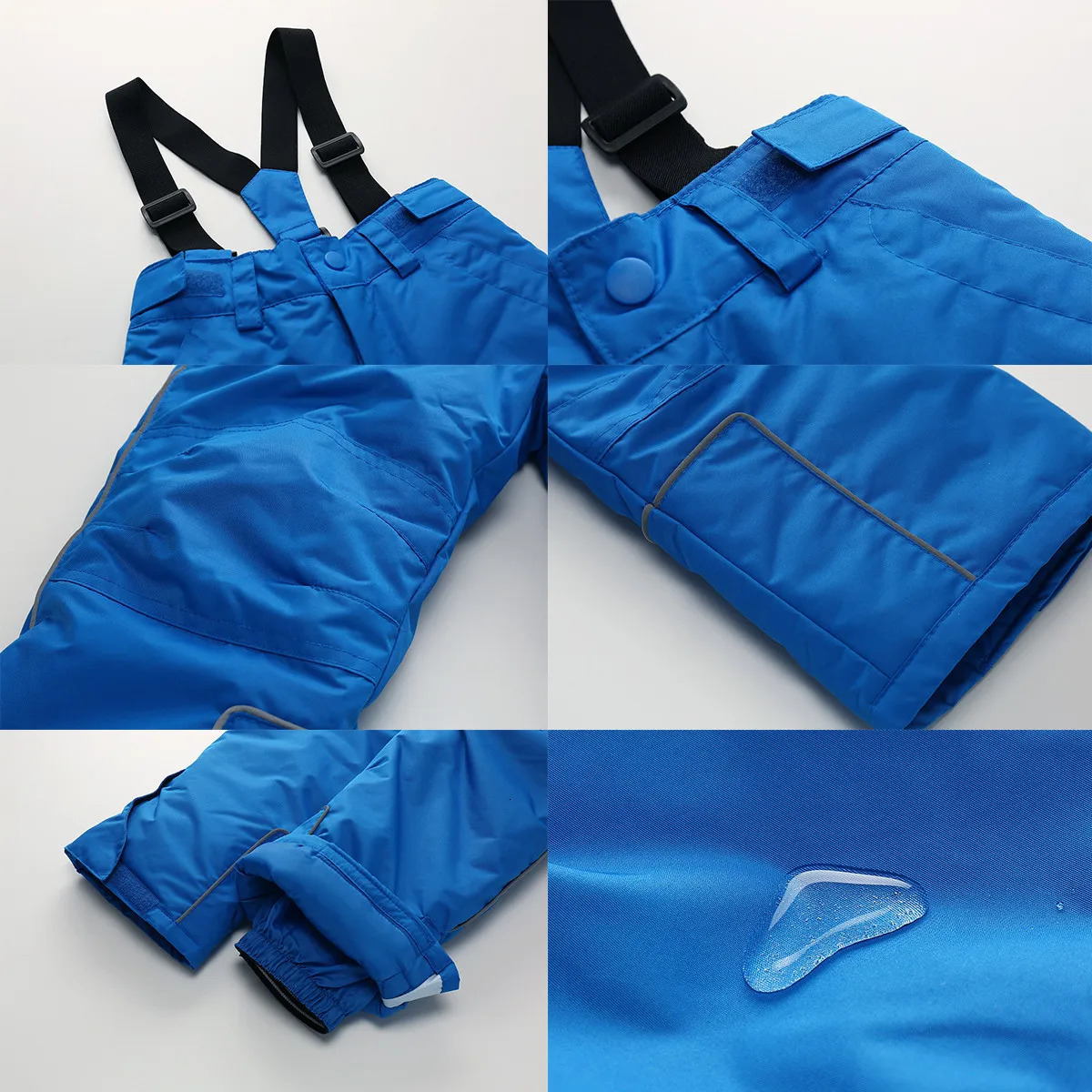 HONEYKING Kids Ski Pants Winter Outdoor Waterproof Warm Ski Trousers Boys And Girls Jumpsuit Overalls Tracksuits Kids Snow Pants 240715