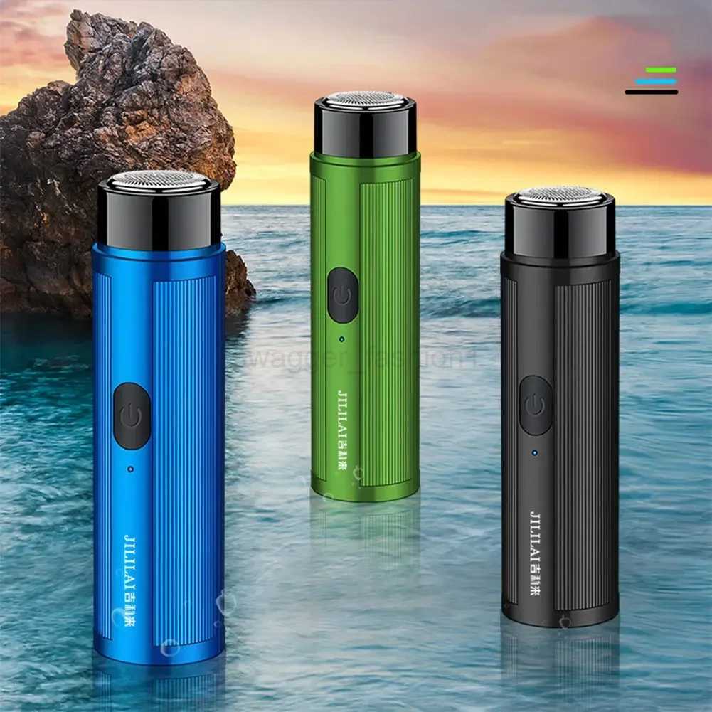 Mini Electric Shaver For Men Portable Electric Razor Beard Knife USB Charging Mens Shavers Face Body Razor Shaving MachineB240709