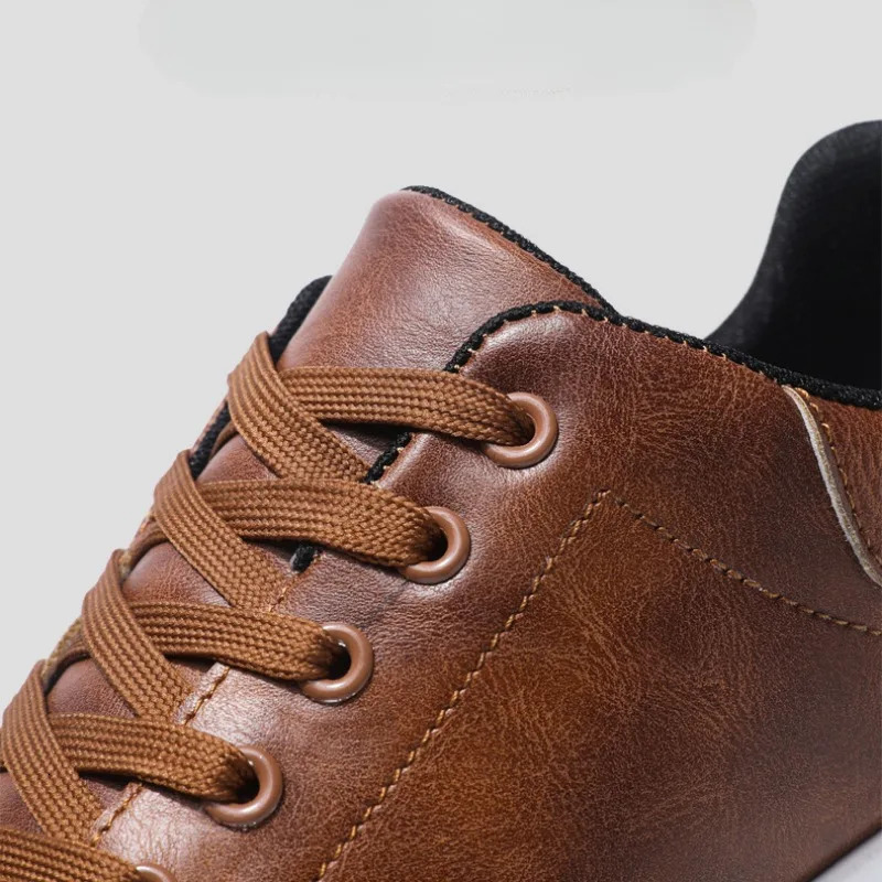 Fashion Mens PU Leather Casual Shoes Summer Lightweight Comfortable Platform Shoes Loafers Male British Flats Shoe Sneakers 240718