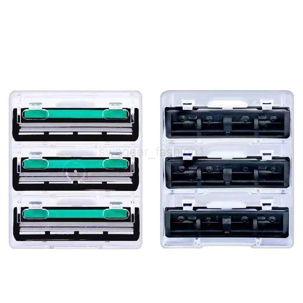 Wholesale Manual Razor Two Layers Shaver Old Fashioned Knife Holder Beard Face Body Hair Remover Double Blades Mens RazorB240709