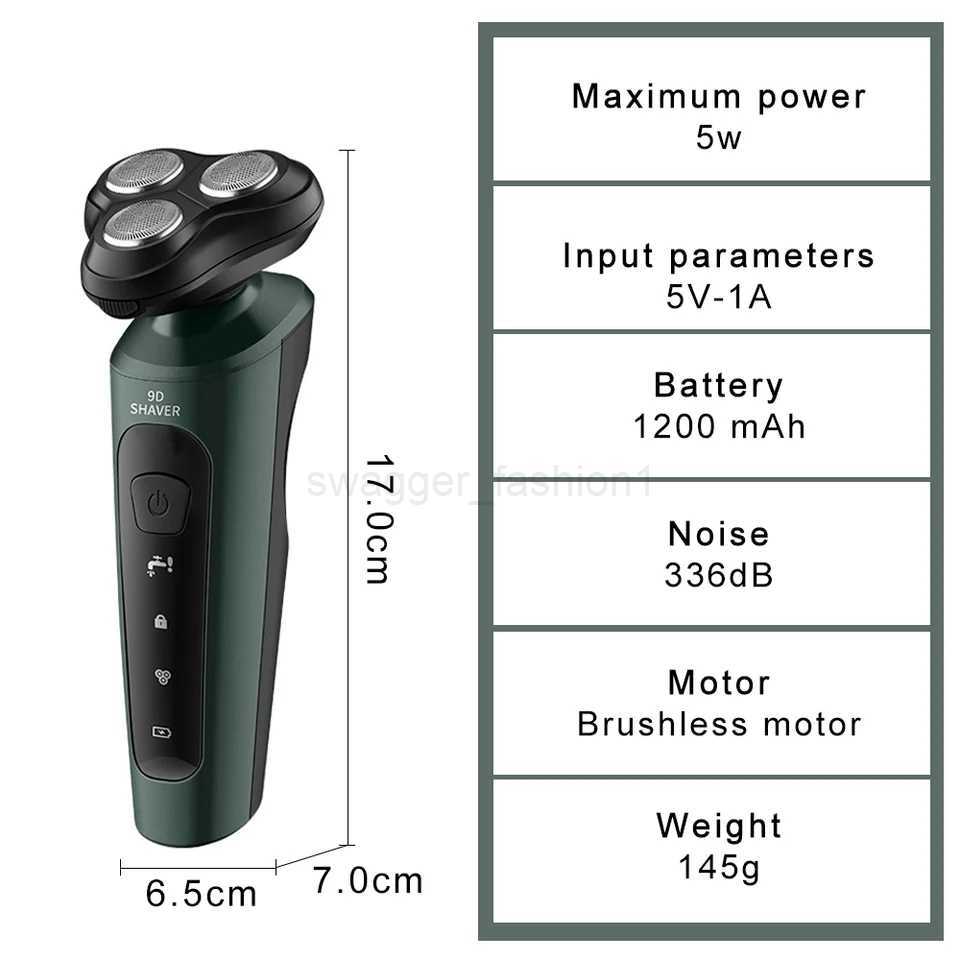 New 9D Electric Shaver USB Car-mounted High-power Full-body Wash Beard Knife Four-in-one Rechargeable RazorB240709
