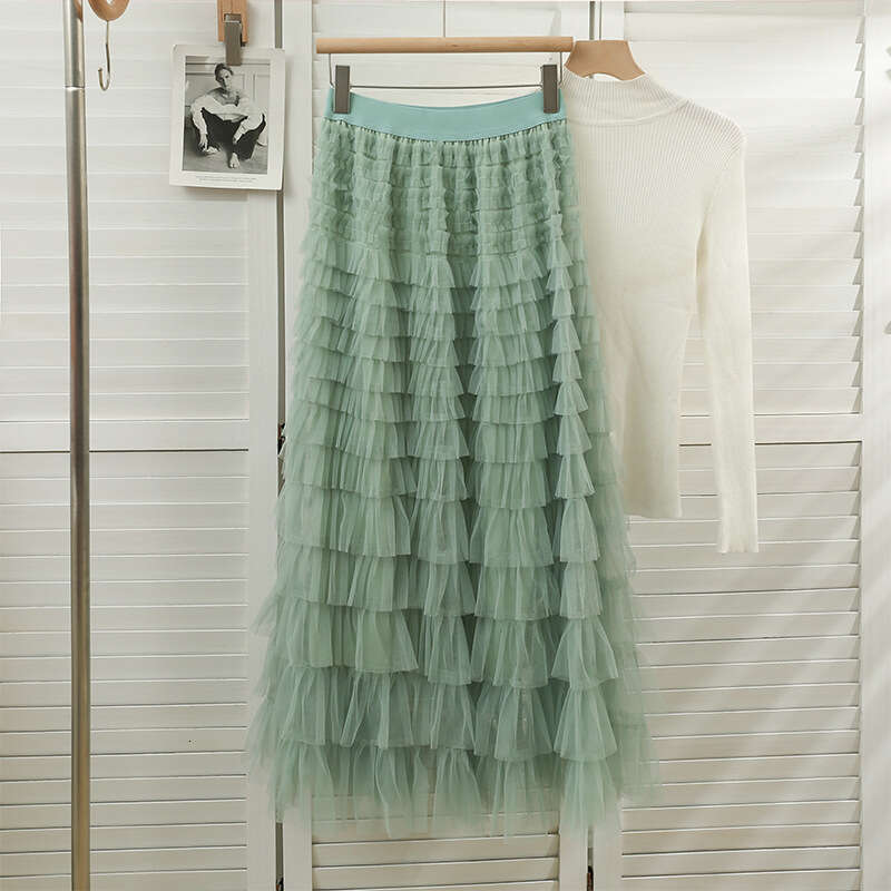 Elegant French Princess Dress with A Thousand Layers of Ruffled Edge Mesh Elegant and Grand Fairy Skirt, Cake Skirt Novelty Loose Pregnant Womens Dres