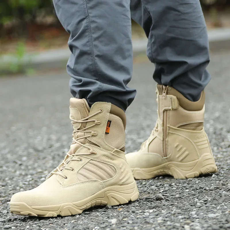 Men's High Top Desert Sneakers Shoes Waterproof Shoe Outdoor Hiking Boots For Male Zapatillas Hombre Masculino
