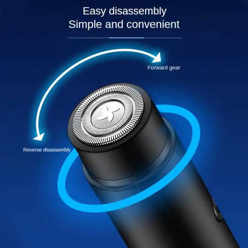 Mini Portable Compact Body Rechargeable Shaver Lithium Battery Electric Shaver Intelligent Operation Led Display Beard TrimmerB240709