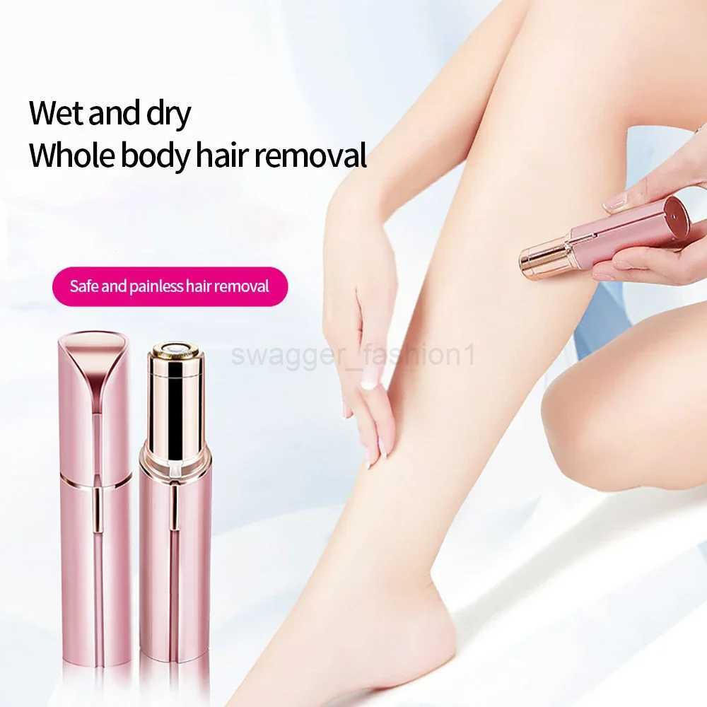 Electric Eyebrow Trimmer Mini Eye Brow Epilator Facial Lipstick Shape Hair Removal Portable Women Painless Razor Shaver ToolB240709
