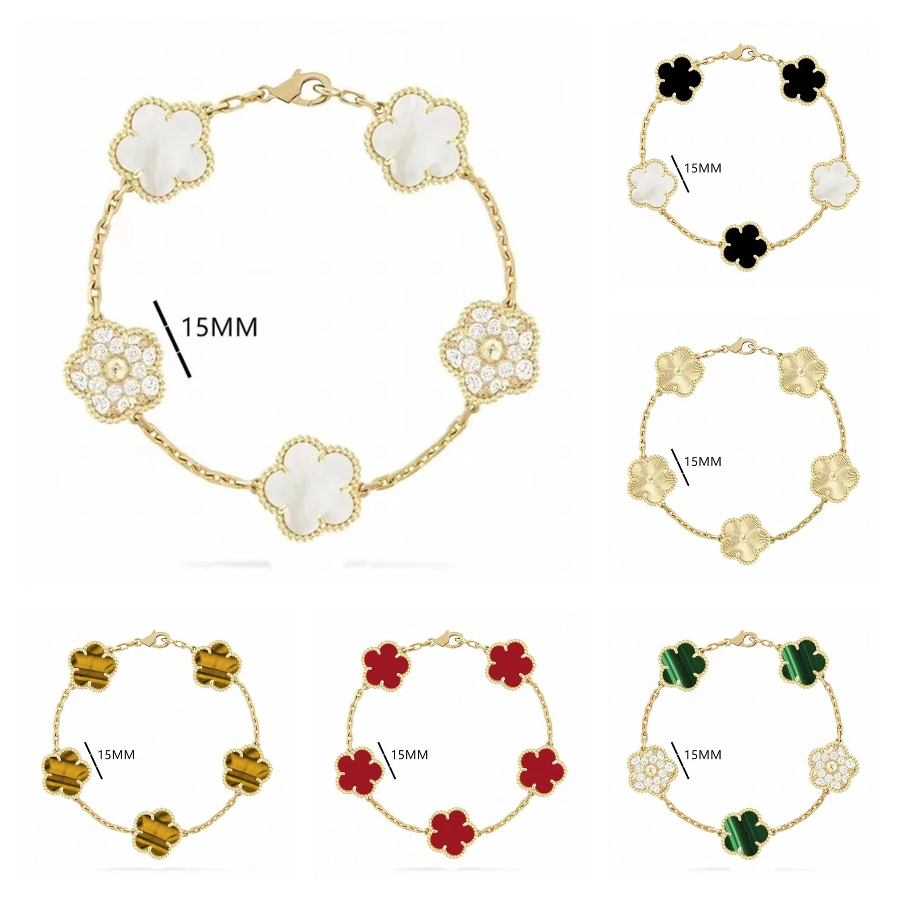clover bracelet luxury jewelry charm bracelet designer bracelets mother of pearl bijoux de luxe lady moissanite bracelet jewlery designer for women braclets gift