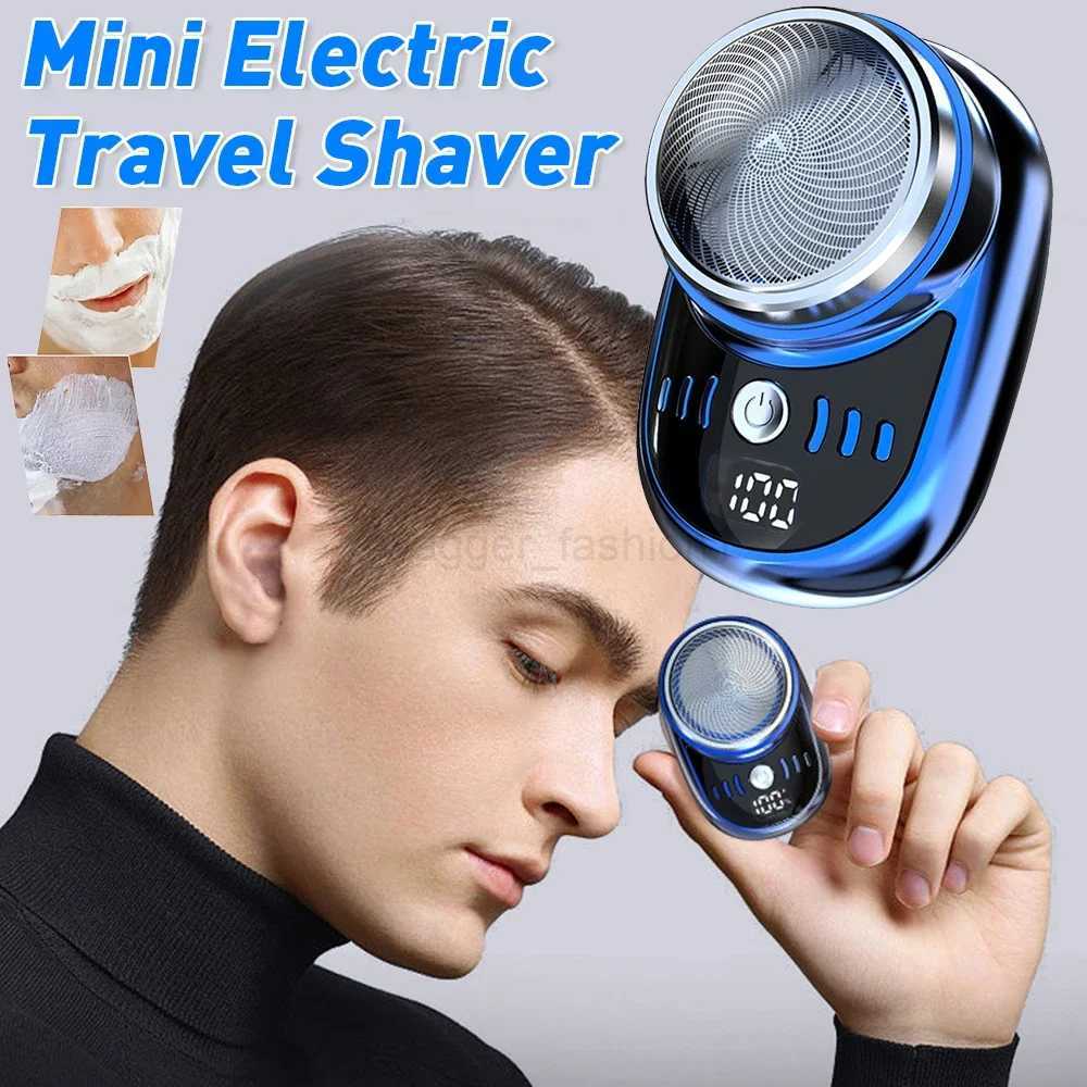 Men Electric Shaver Travel Mini Portable Detachable Shavers Waterproof Razor USB Rechargeable Beard Body Hair Trimmer RemoverBy240709