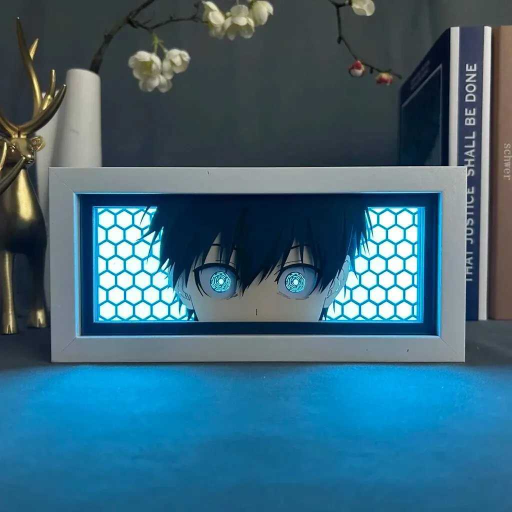 Lightbox Yoichi Isagi Blue Lock for Room Decoration Manga Paper Cut Table Desk Lamp Anime Light Box Blue Lock DropshippingCL240718