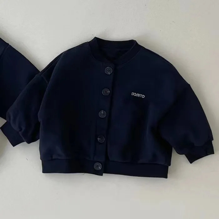 Autumn Baby Long Sleeve Casual Coat Infant Cute Letter Print Cardigan Jacket Cotton born Toddler Boy Girl Clothes 240716