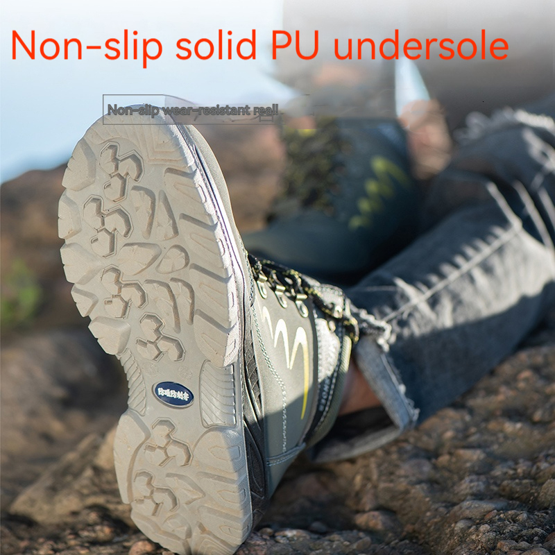 Men Steel Toe High Top Indestructible Shoes Puncture-Proof Anti-Smash Work Sneaker Winter Safety Boots