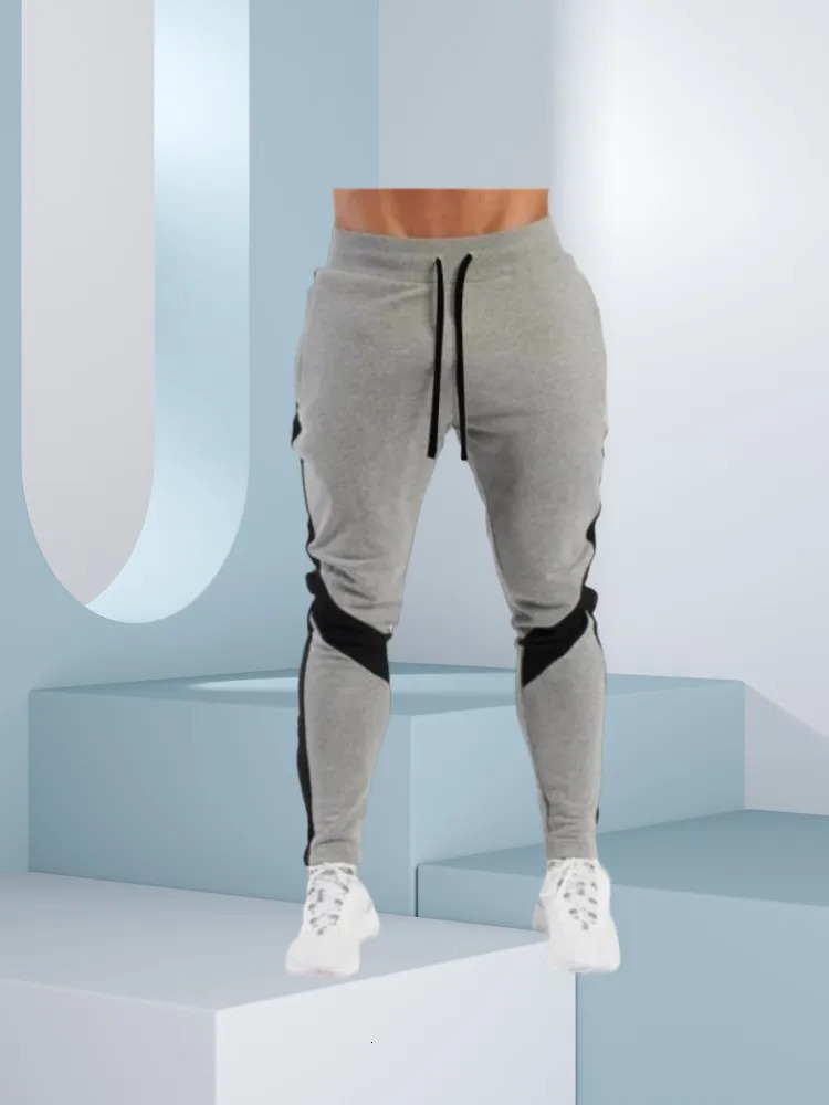 Mens Fashionable Sports And Fitness Jogger Pants Mens Autumn And Winter Casual Color Matching Vintage Men Trousers Y2k 240717
