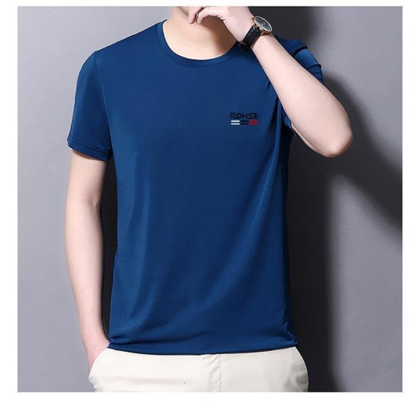 Ice Silk Quick Drying Clothes Men s T-shirt Short Sleeved Round Neck Casual Breathable Running