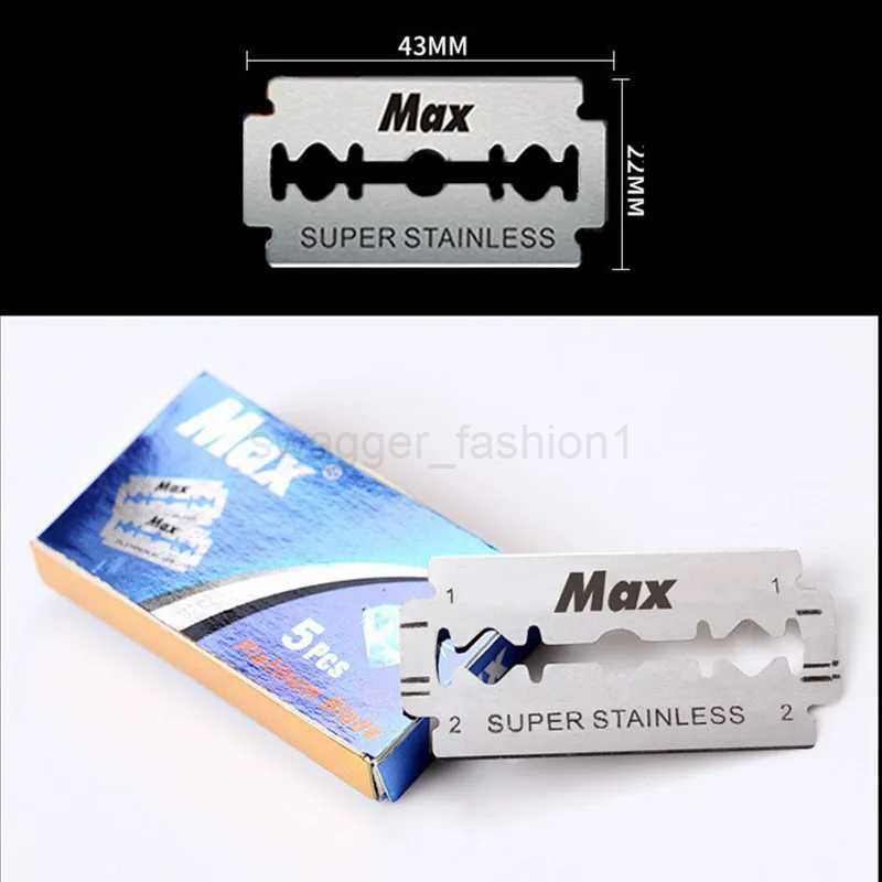 1 Pcs Shaving Razor + 5/10/50/100 Pcs Manual Shaver for Men Barbershop Razor Stainless Steel Shank Is Easy To Use Safety RazorB240709