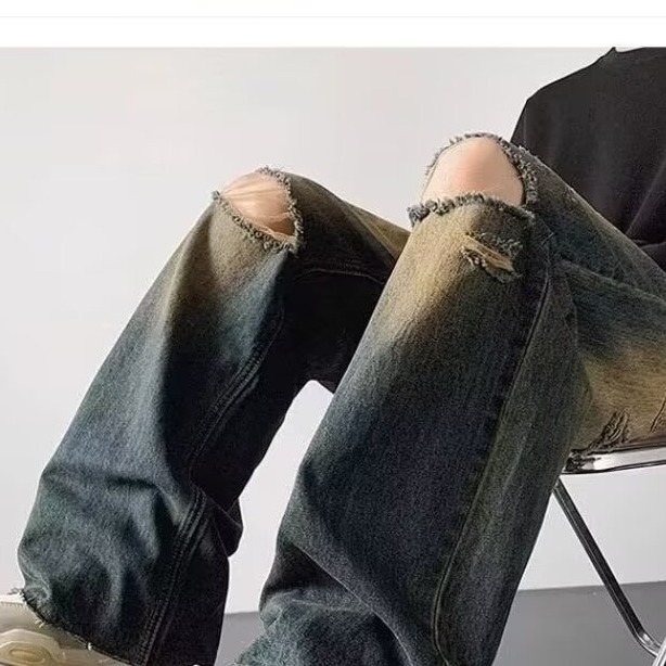 Purple Designer Jeans | High Street Washed Denim - Summer Straight Regular Pants