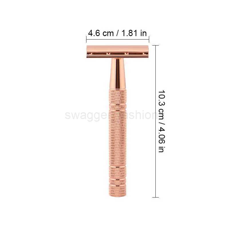 Classic Manual Shaver Aluminum Double Edge Safety Razor for Mens Shaving and Womens Hair Removal Tool With Shaving BladesB240709