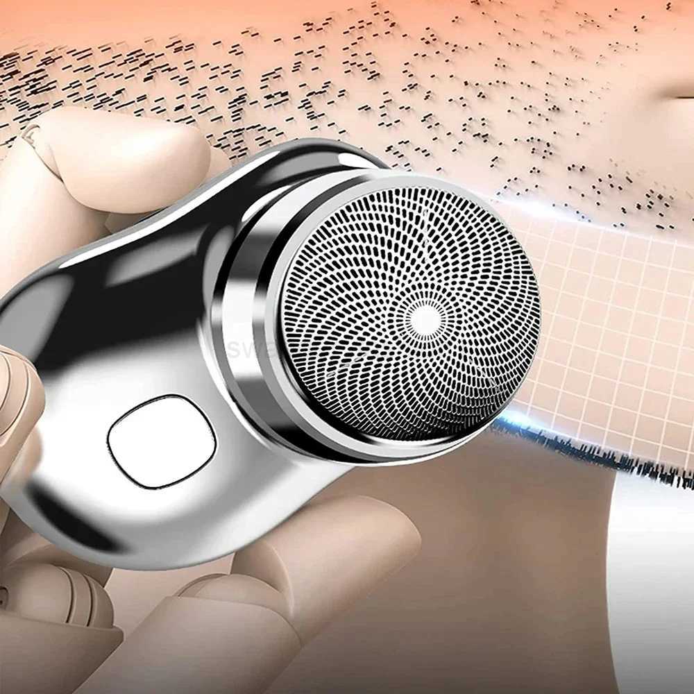 Xiaomi Mens Electric Shaver Pocket Size Washable Mini Electric Shaver Rechargeable Portable Cordless Shaver Facial BeardB240709