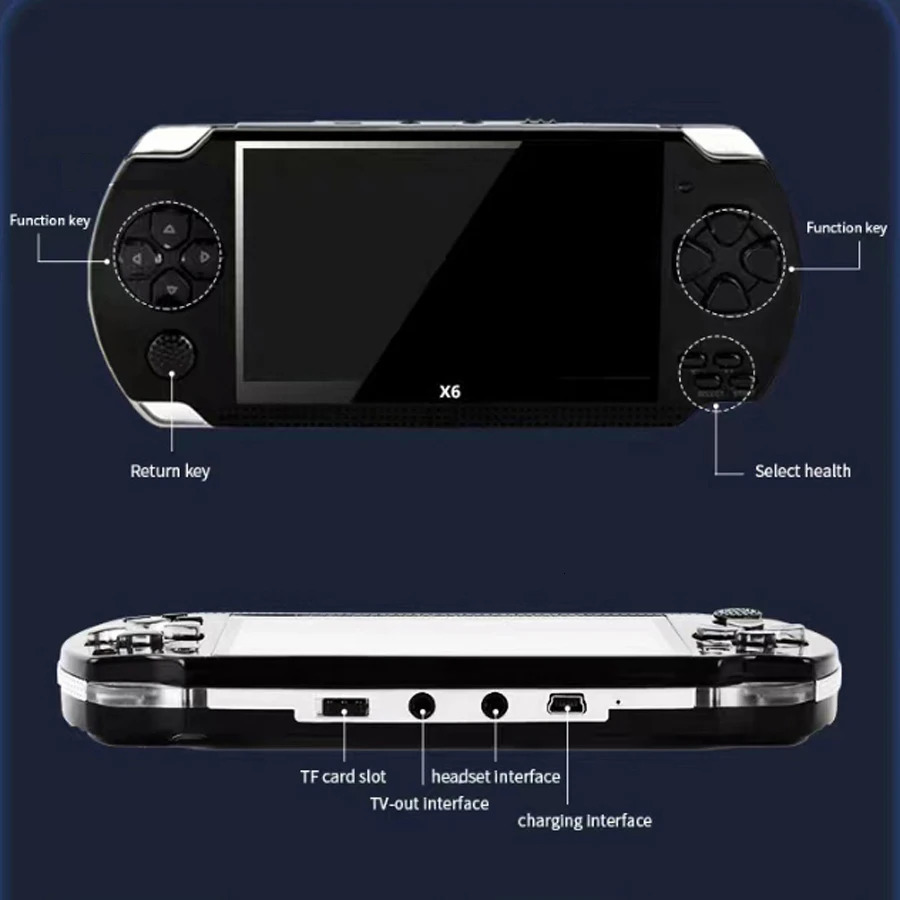 Handheld portable retro video game console video game arcade childrens mini machine simulator retro game station 240715