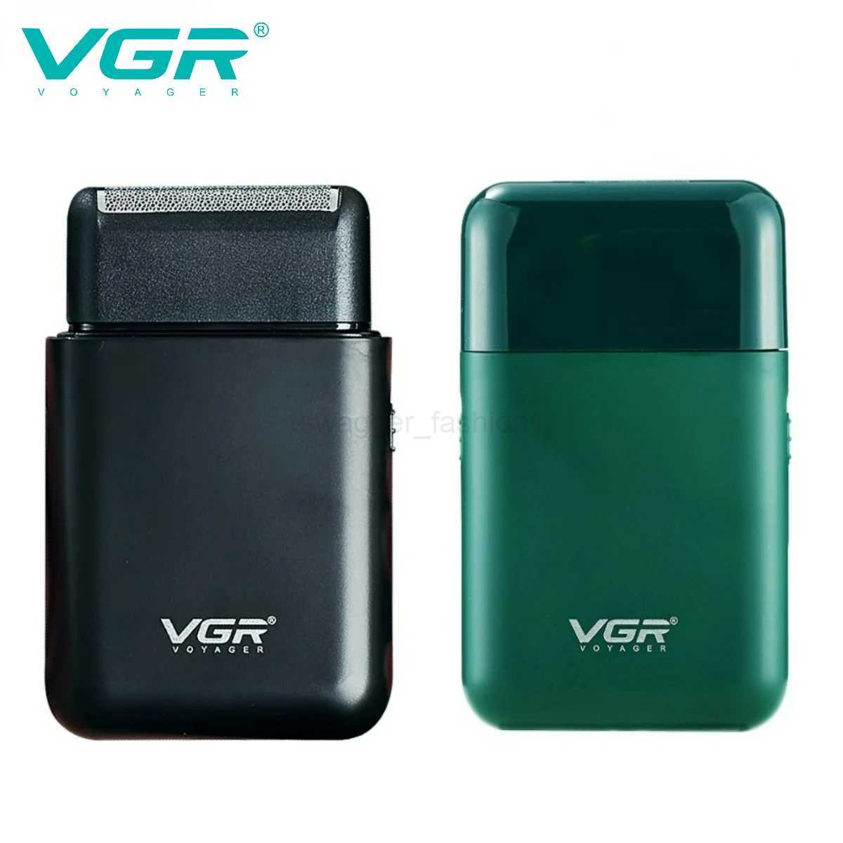 VGR Electric Shaver Professional Beard Trimmer Razor Portable Mini Shaver Reciprocating Shaving 2 Blade USB Charge for Men V-390B240709