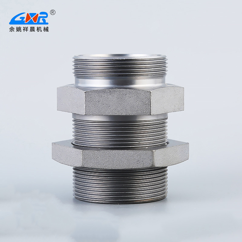 Stainless steel welded partition straight pipe joint manufacturer supplies hydraulic joint high-pressure hydraulic through plate joint