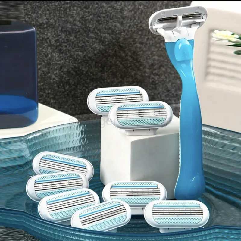 High Quality Safety Razor Blade Women Beauty Bikini Hair Removal Shaving Set Female Venus Shaver Replacement HeadsB240709