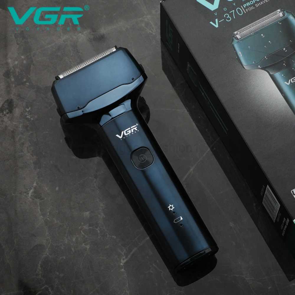 VGR Shaver Professional Shaving Machine Electric Razor Waterproof Beard Trimmer Digital Display Razors Shaver for Men V-371B240709