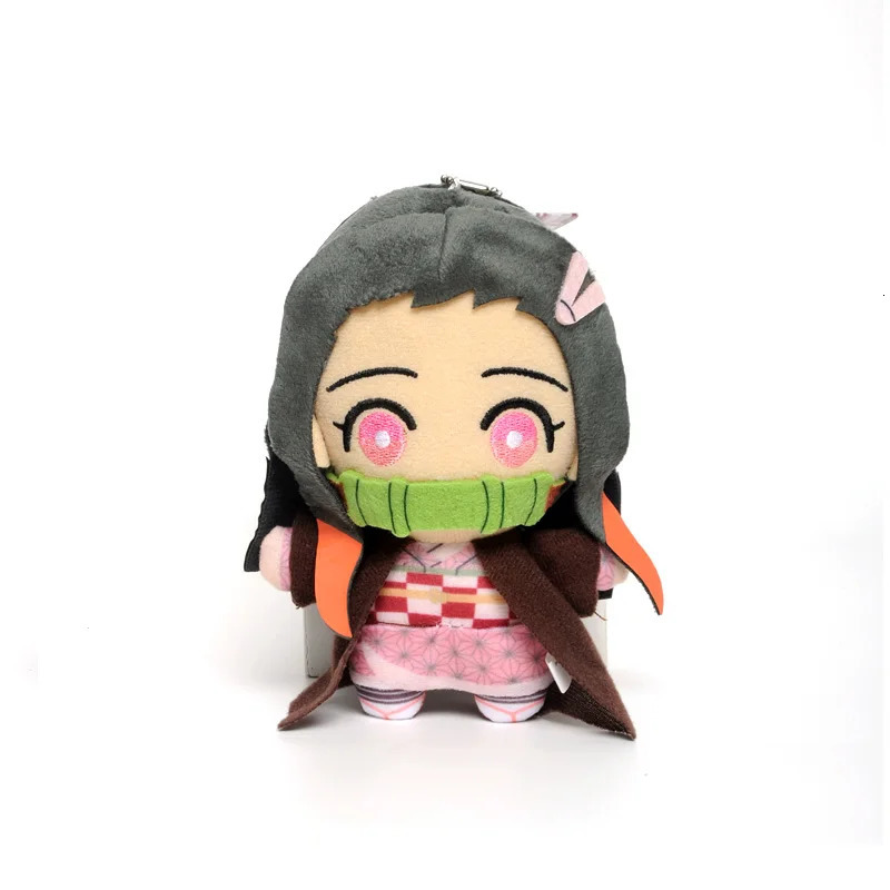 15cm Japan Anime Demon Slayer Akaza Rui Iguro Obanai Tanjirou Kamado Nezuko Agatsuma Zenitsu Plush Toys Doll Peluche Gift 240716