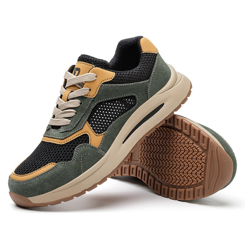 2023 New Summer Casual Men's Safety Shoes Mesh Light Breathable Sneaker Puncture Proof Non Slip Work Sneakers For Men Shoe